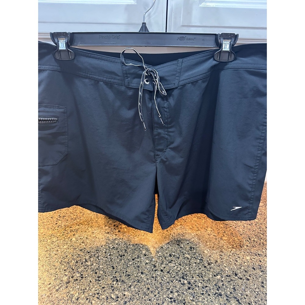 speedo black shorts men's xl 5 in